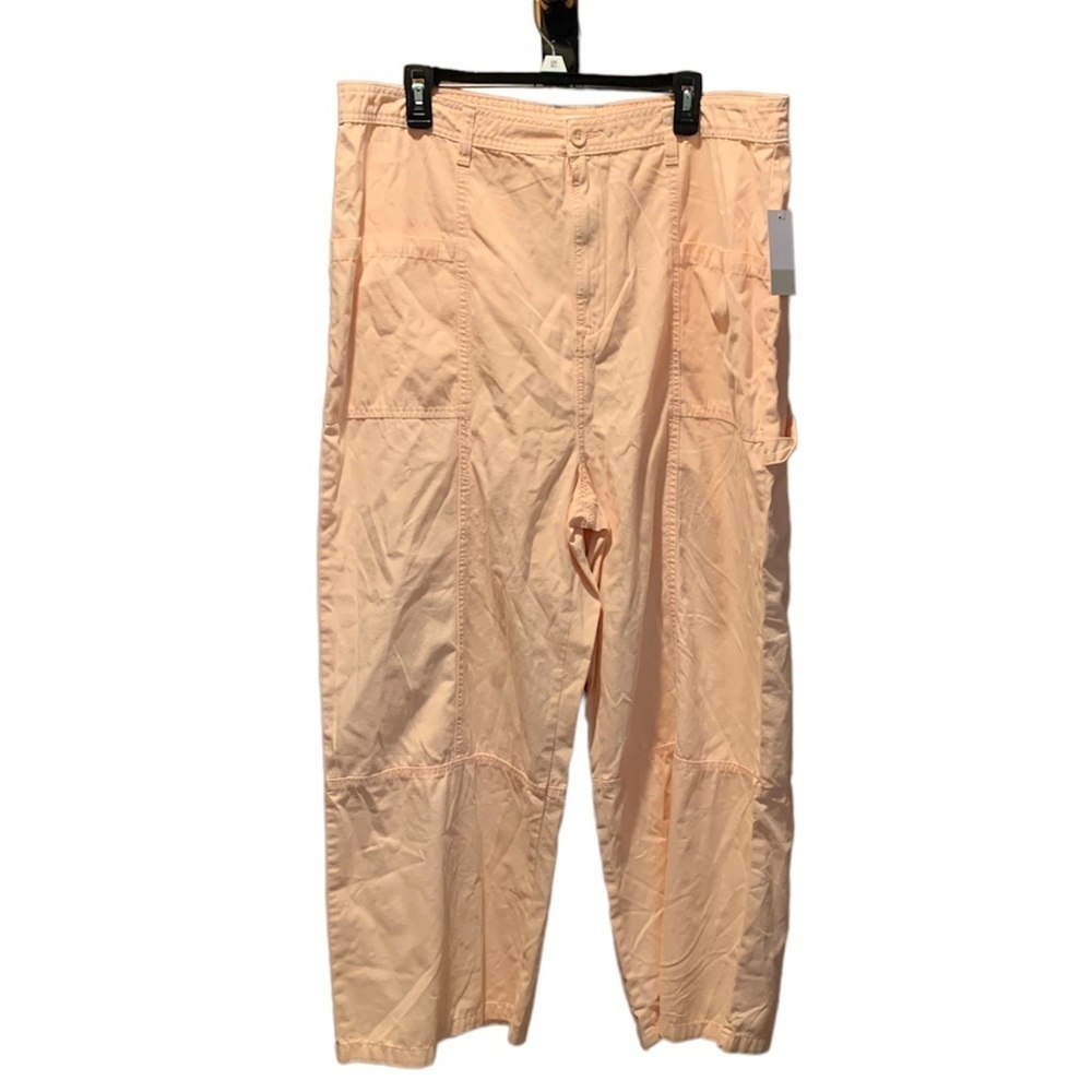 BP Seam Detail Cotton Twill Cargo Pants 2X Pink Creole NWT